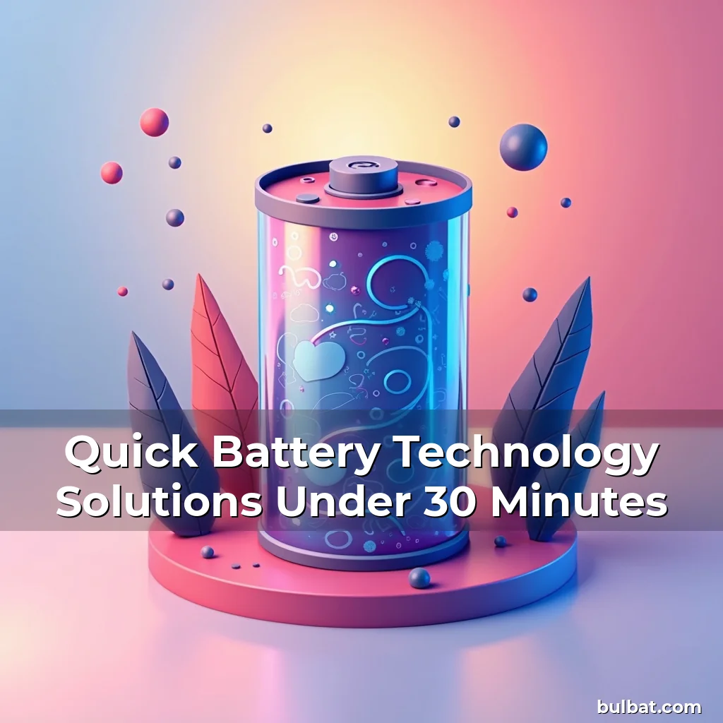 Read more about the article Quick Battery Technology Solutions Under 30 Minutes