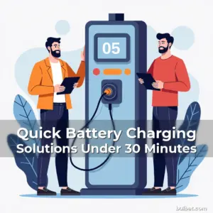 Artistic representation for Quick Battery Charging Solutions Under 30 Minutes