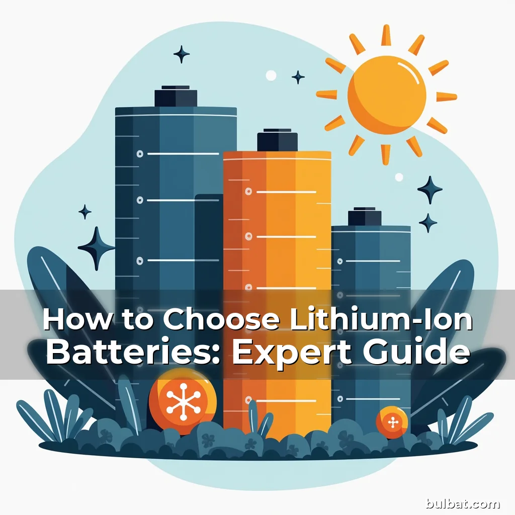Read more about the article How to Choose Lithium-Ion Batteries: Expert Guide