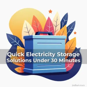 Artistic representation for Quick Electricity Storage Solutions Under 30 Minutes