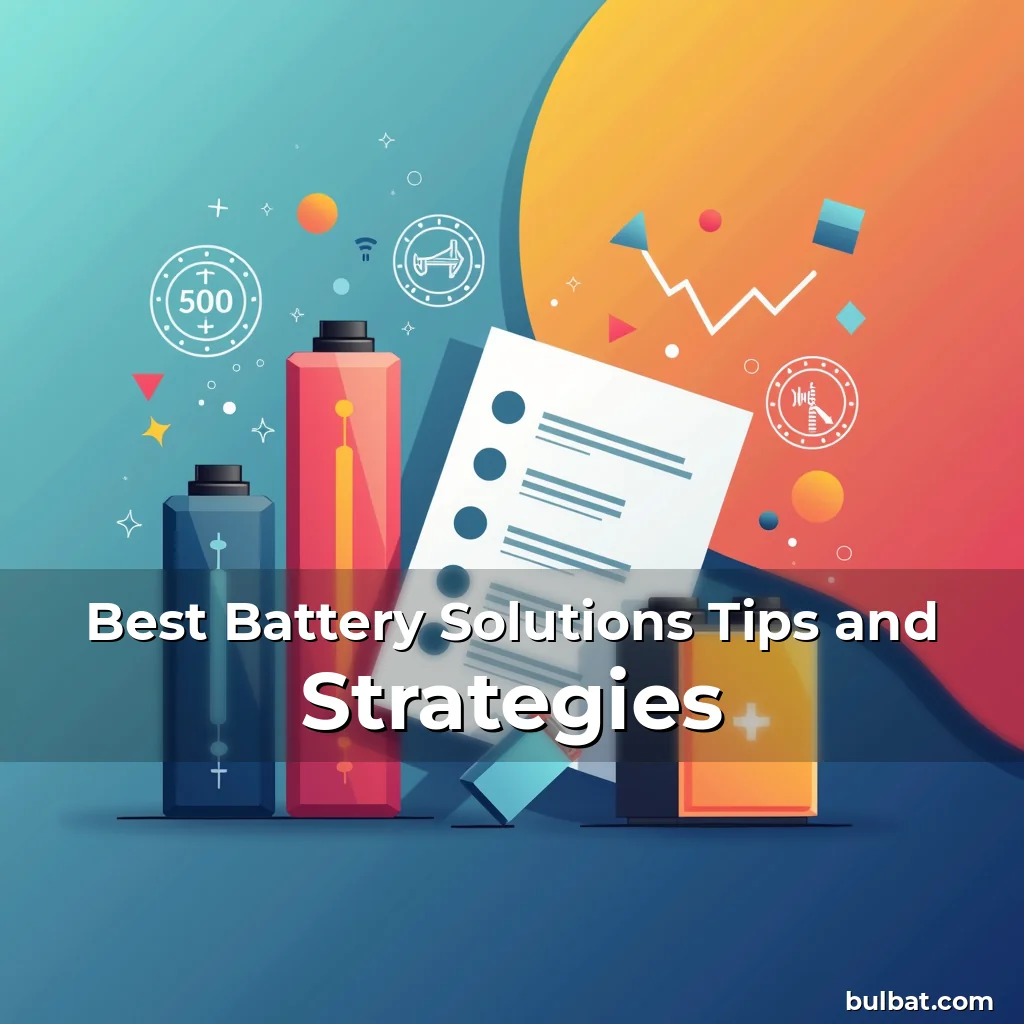 Read more about the article Best Battery Solutions Tips and Strategies