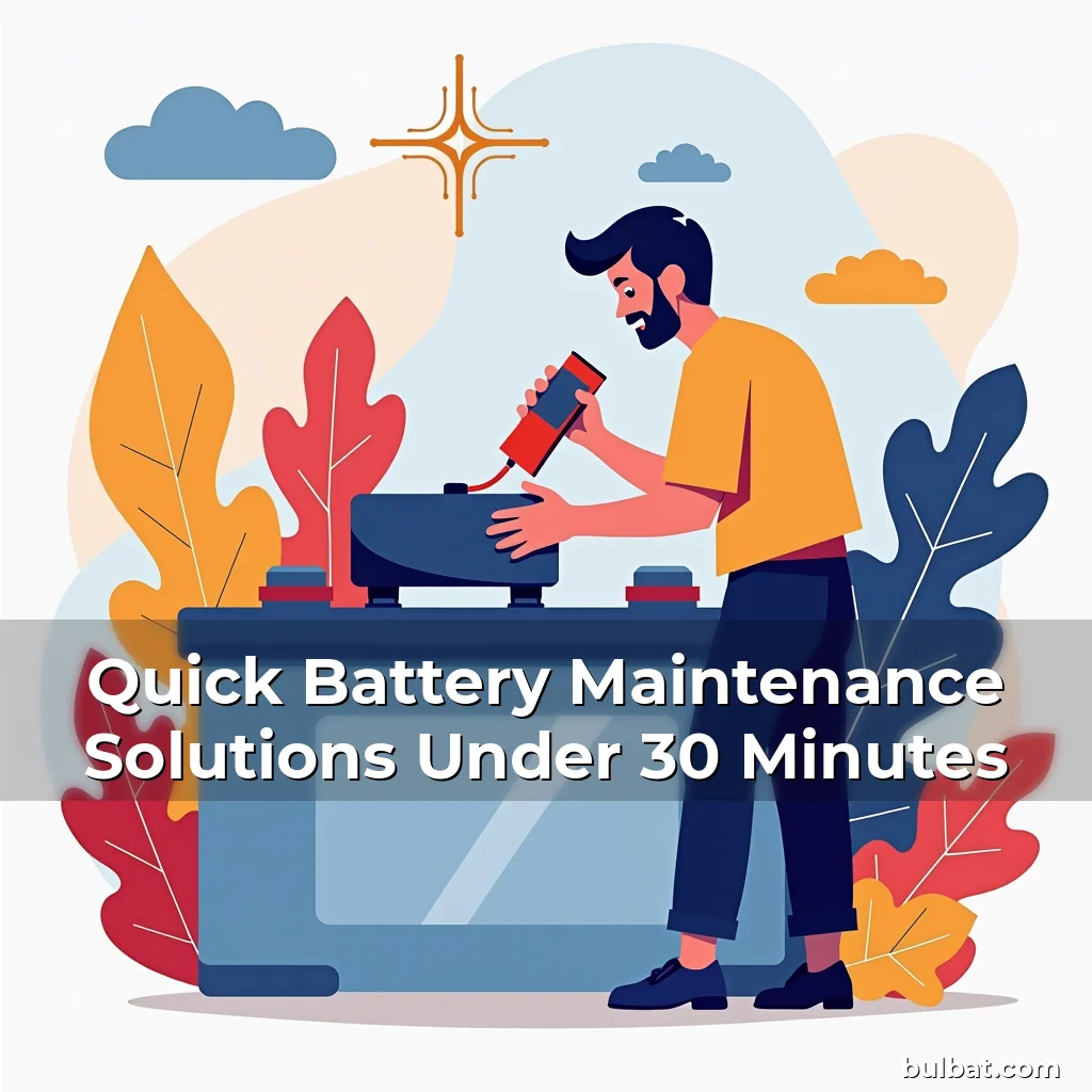 Read more about the article Quick Battery Maintenance Solutions Under 30 Minutes