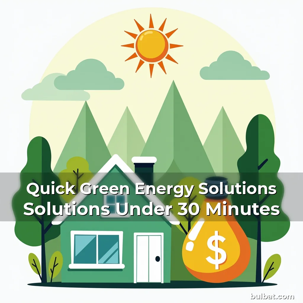 You are currently viewing Quick Green Energy Solutions Solutions Under 30 Minutes