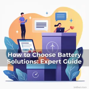 Artistic representation for How to Choose Battery Solutions: Expert Guide