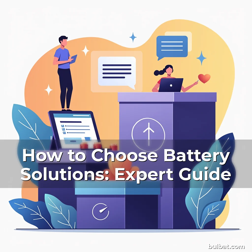 You are currently viewing How to Choose Battery Solutions: Expert Guide