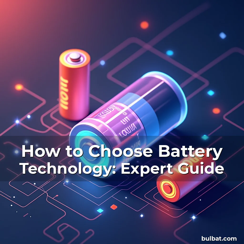 Read more about the article How to Choose Battery Technology: Expert Guide