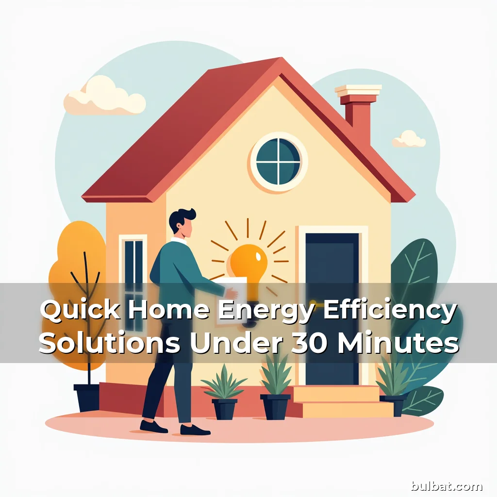 You are currently viewing Quick Home Energy Efficiency Solutions Under 30 Minutes
