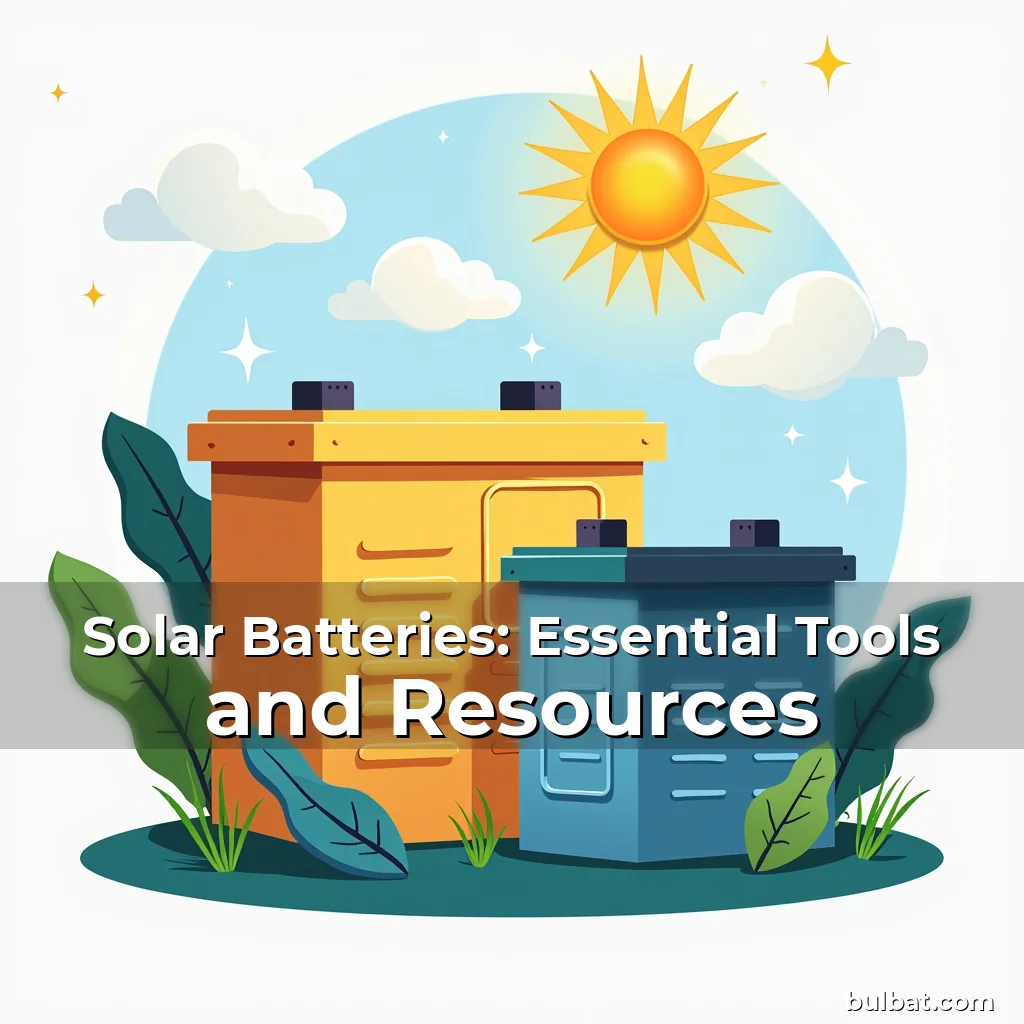You are currently viewing Solar Batteries: Essential Tools and Resources