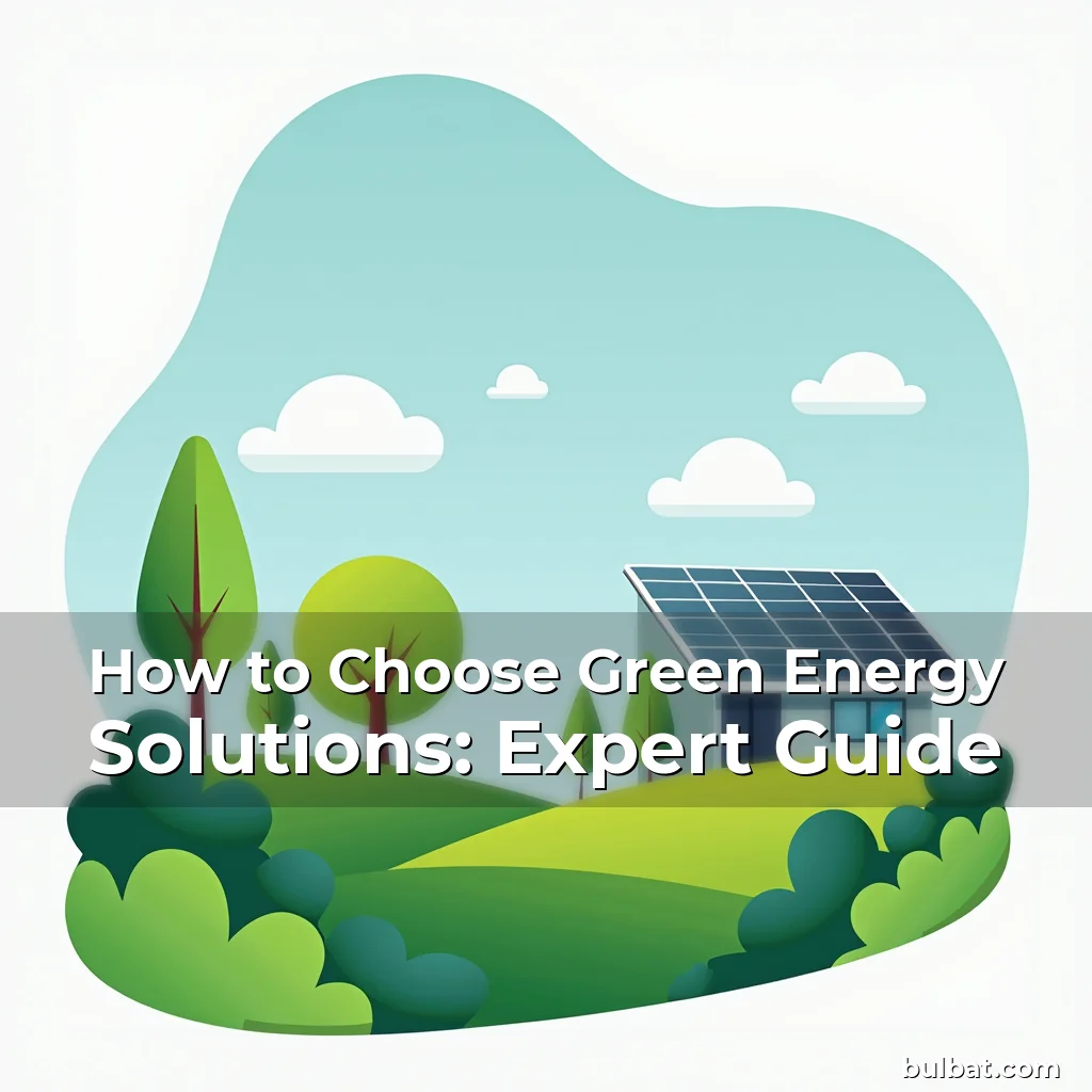 You are currently viewing How to Choose Green Energy Solutions: Expert Guide