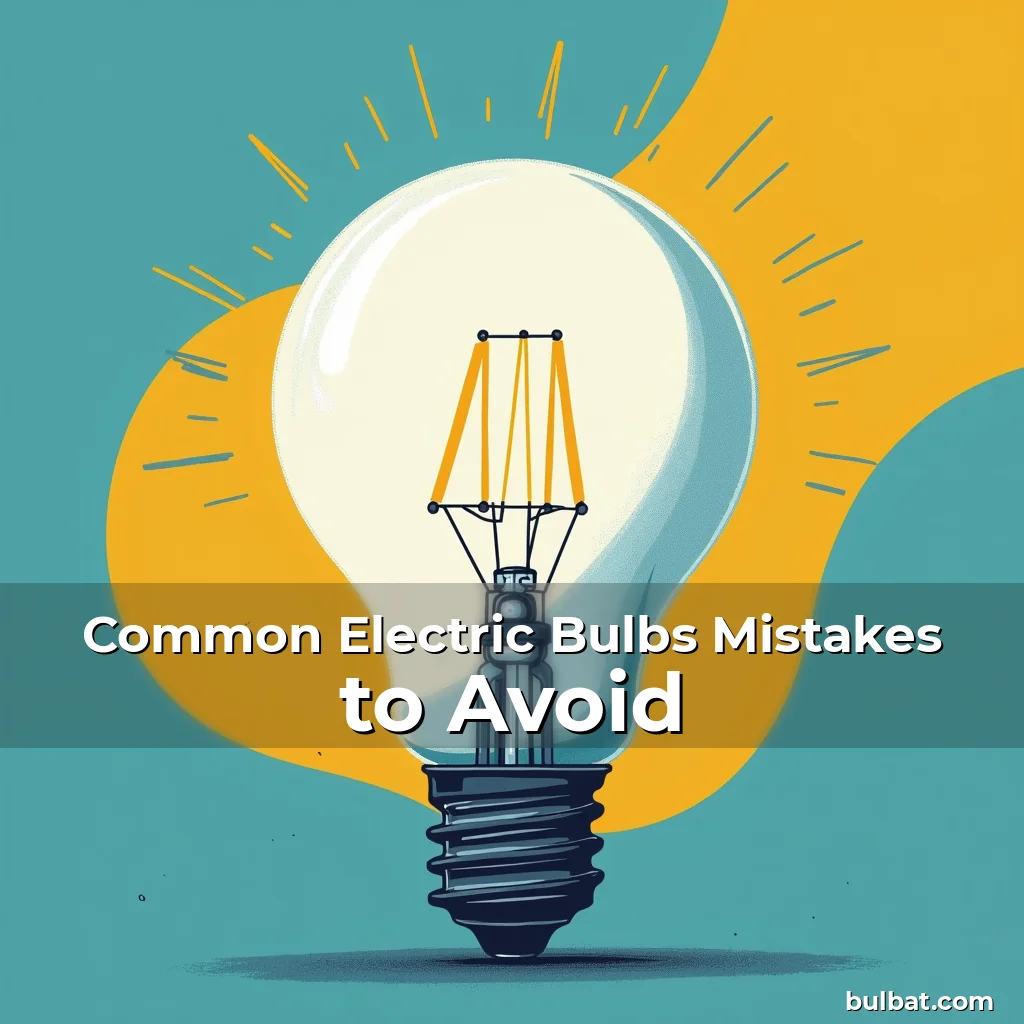 Common Electric Bulbs Mistakes to Avoid