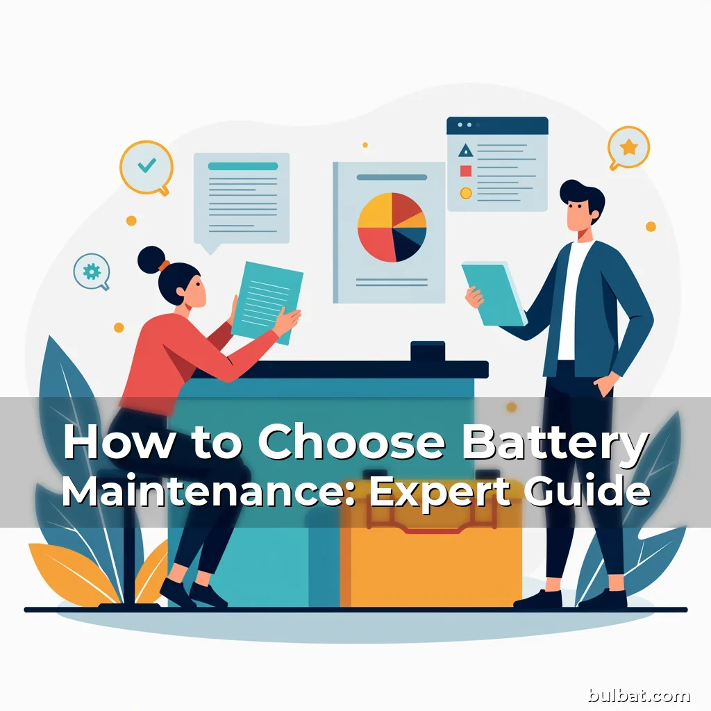 You are currently viewing How to Choose Battery Maintenance: Expert Guide