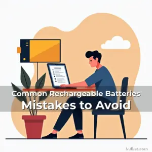 Artistic representation for Common Rechargeable Batteries Mistakes to Avoid