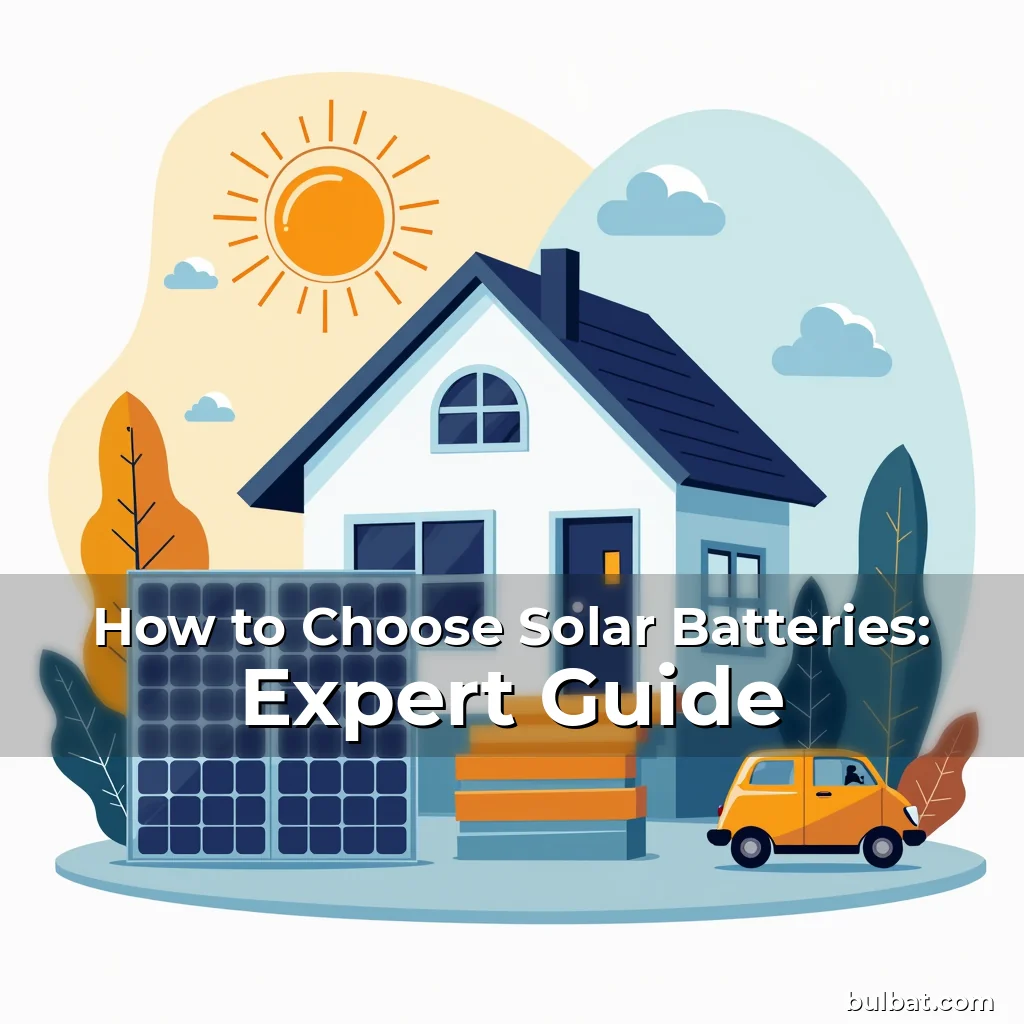 Read more about the article How to Choose Solar Batteries: Expert Guide