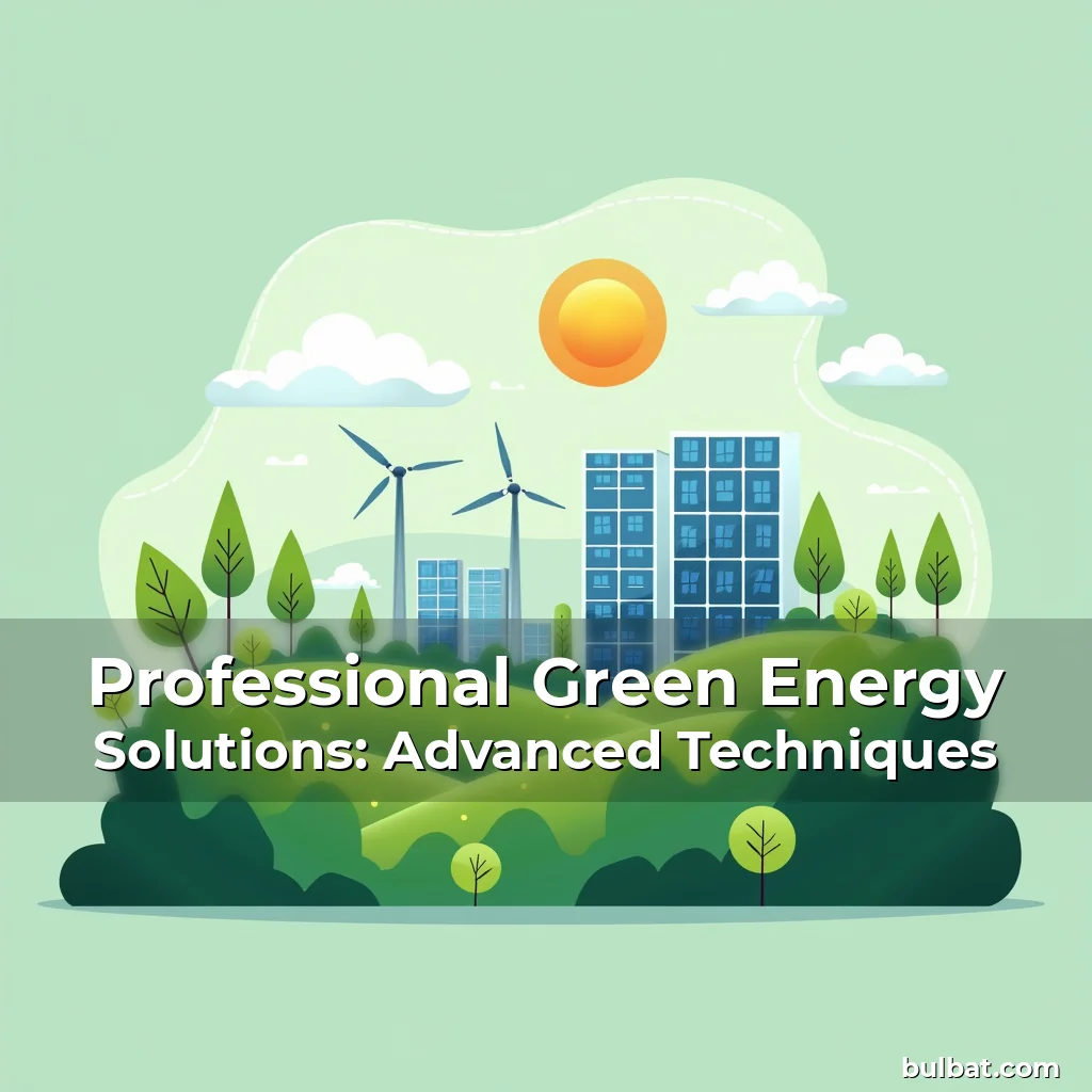You are currently viewing Professional Green Energy Solutions: Advanced Techniques