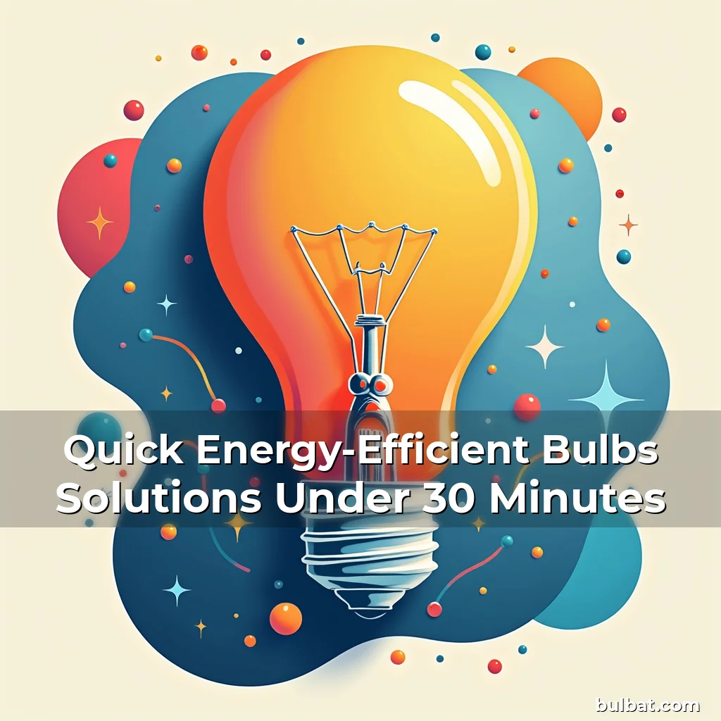 Read more about the article Quick Energy-Efficient Bulbs Solutions Under 30 Minutes