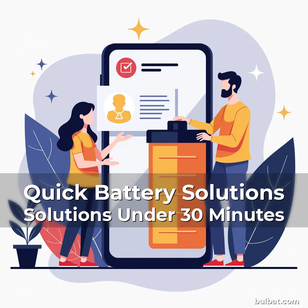 Read more about the article Quick Battery Solutions Solutions Under 30 Minutes