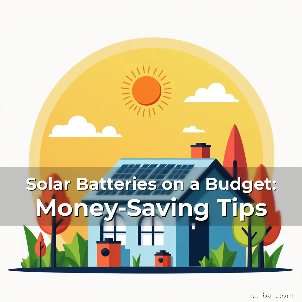 Read more about the article Solar Batteries on a Budget: Money-Saving Tips